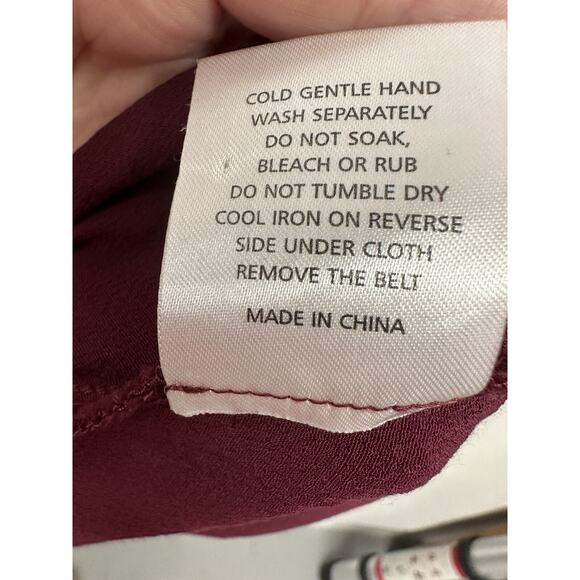 Style Stalke Womens Small Red Blouse Cut Out Poly Viscose See Through Sleeves - Picture 4 of 7